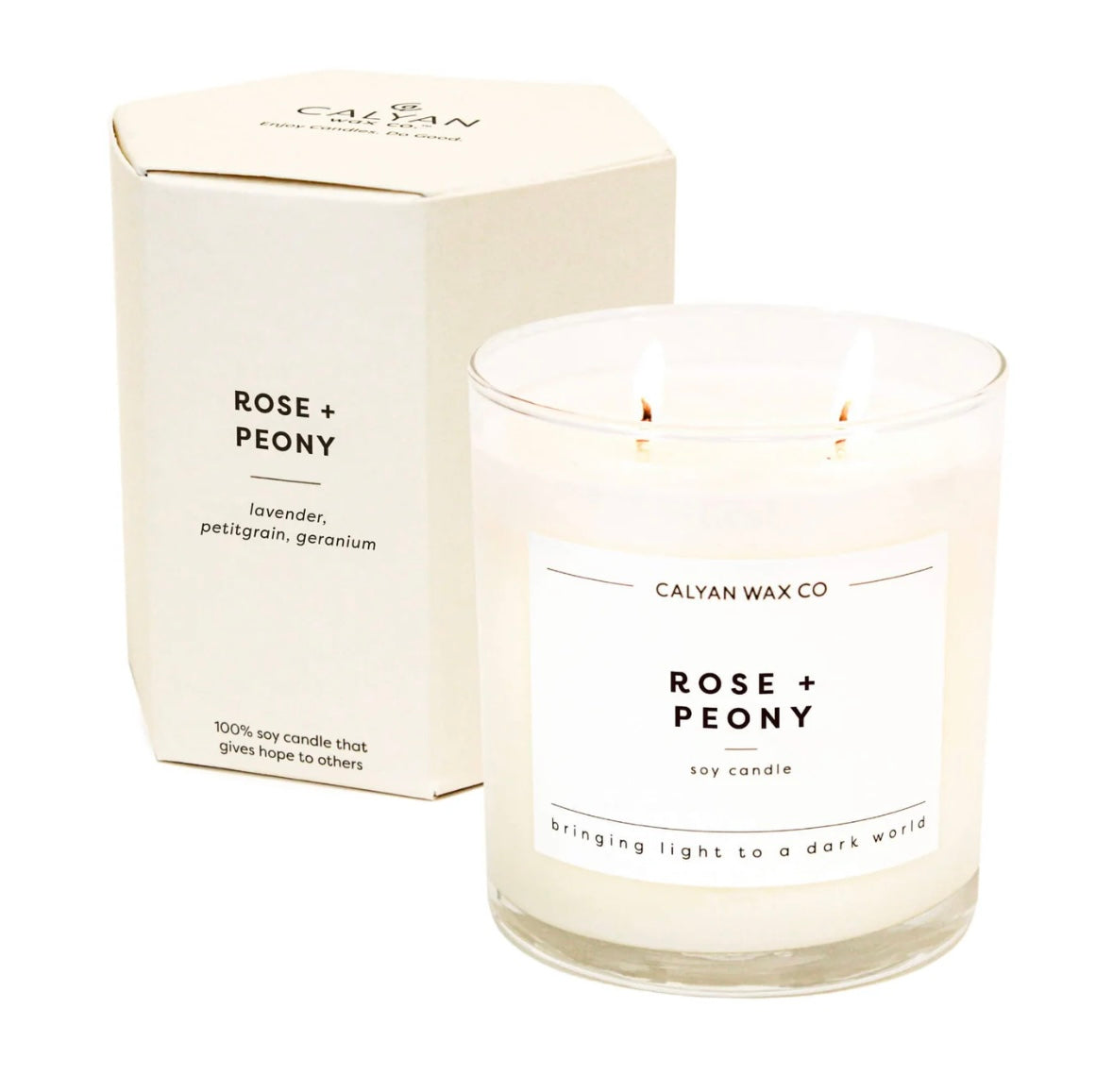 Rose + Peony Soy Candle
