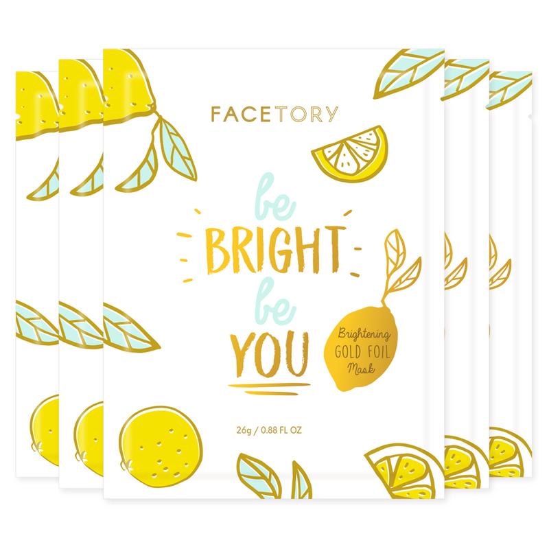 Be Bright Be You Gold Foil Face Mask