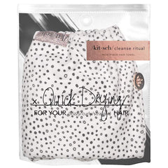 Microfiber Hair Towel - B+W Dots