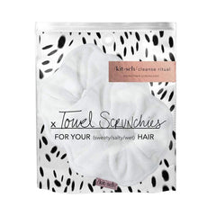 Microfiber Towel Scrunchies - White